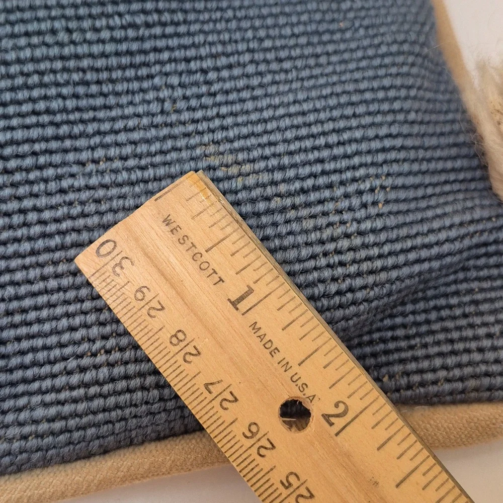 Vintage Airedale Terroir Dog Blue Needlepoint Pillow with Tassels Antique - Picture 6 of 6